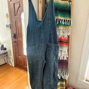 Denim oversized romper